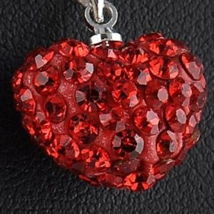 Necklace - Hearts on Fire Red Rhinestone
